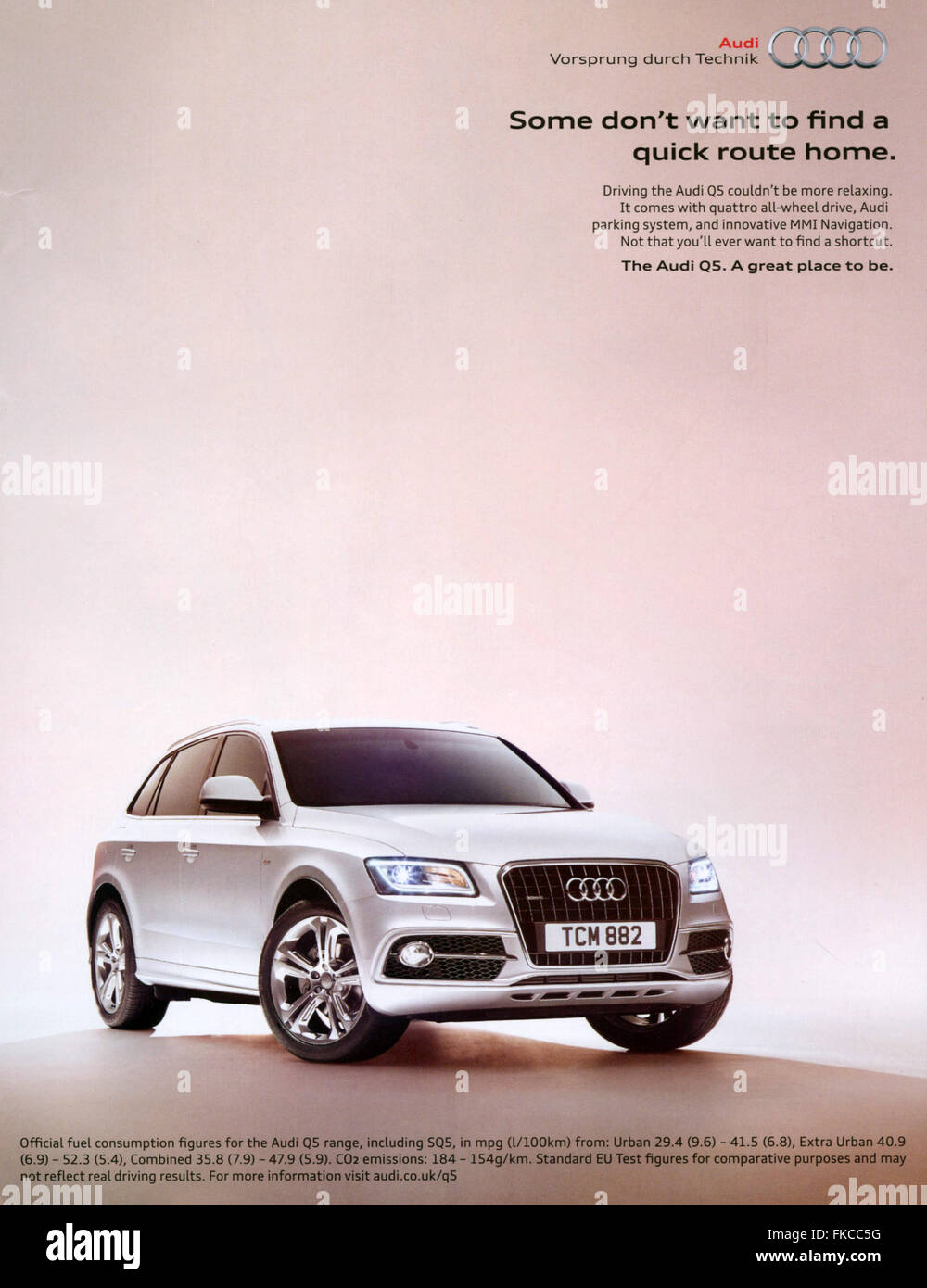 2010s UK Audi Magazine Advert Stock Photo