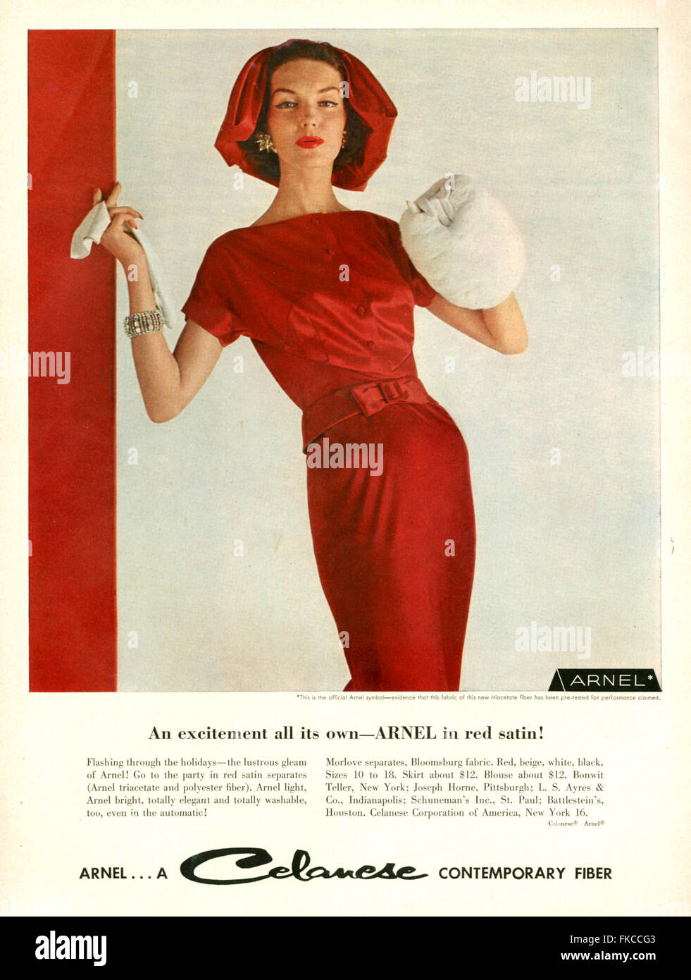 1950s usa hats magazine advert hi-res stock photography and images