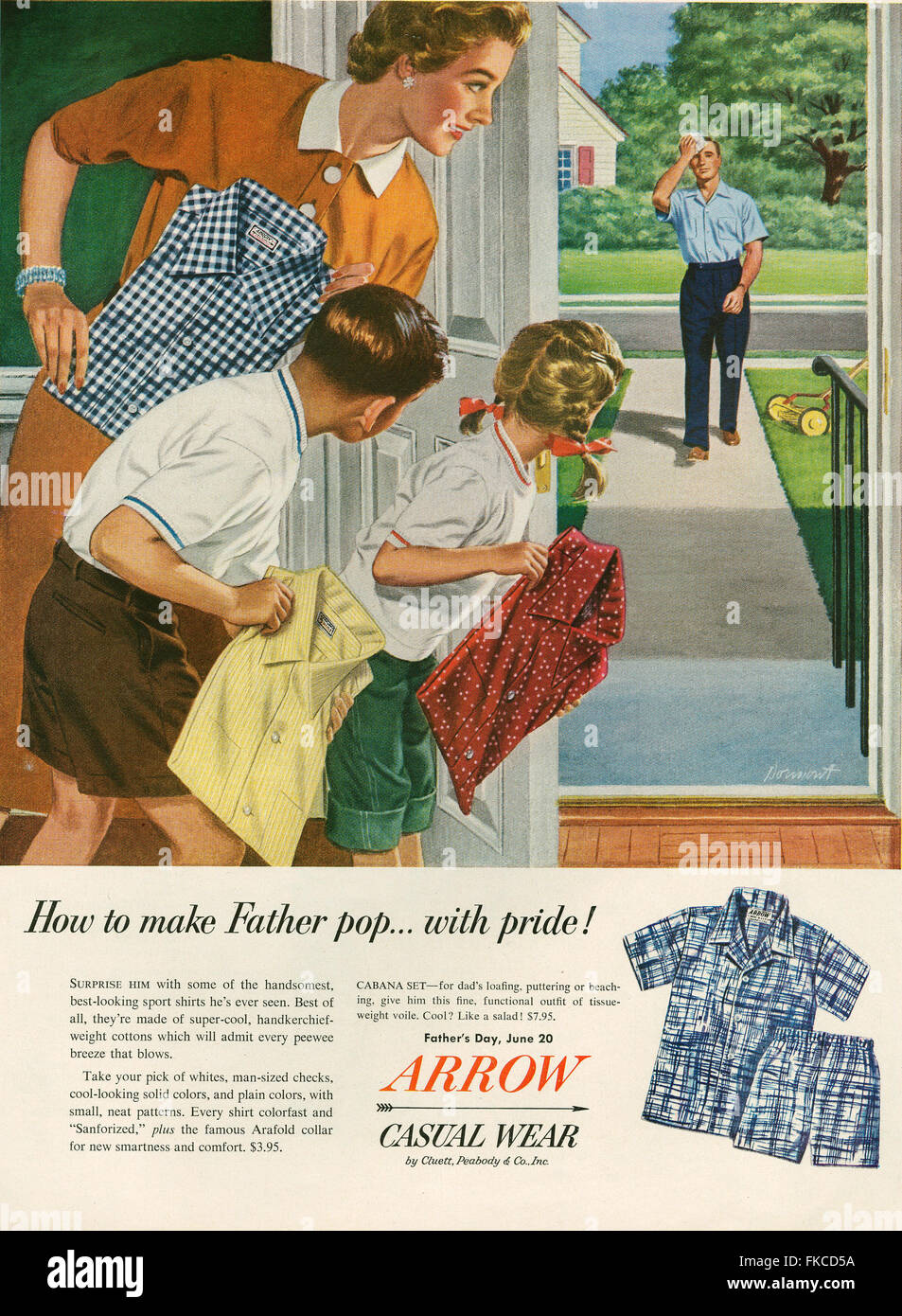 1950s USA Arrow Magazine Advert Stock Photo - Alamy