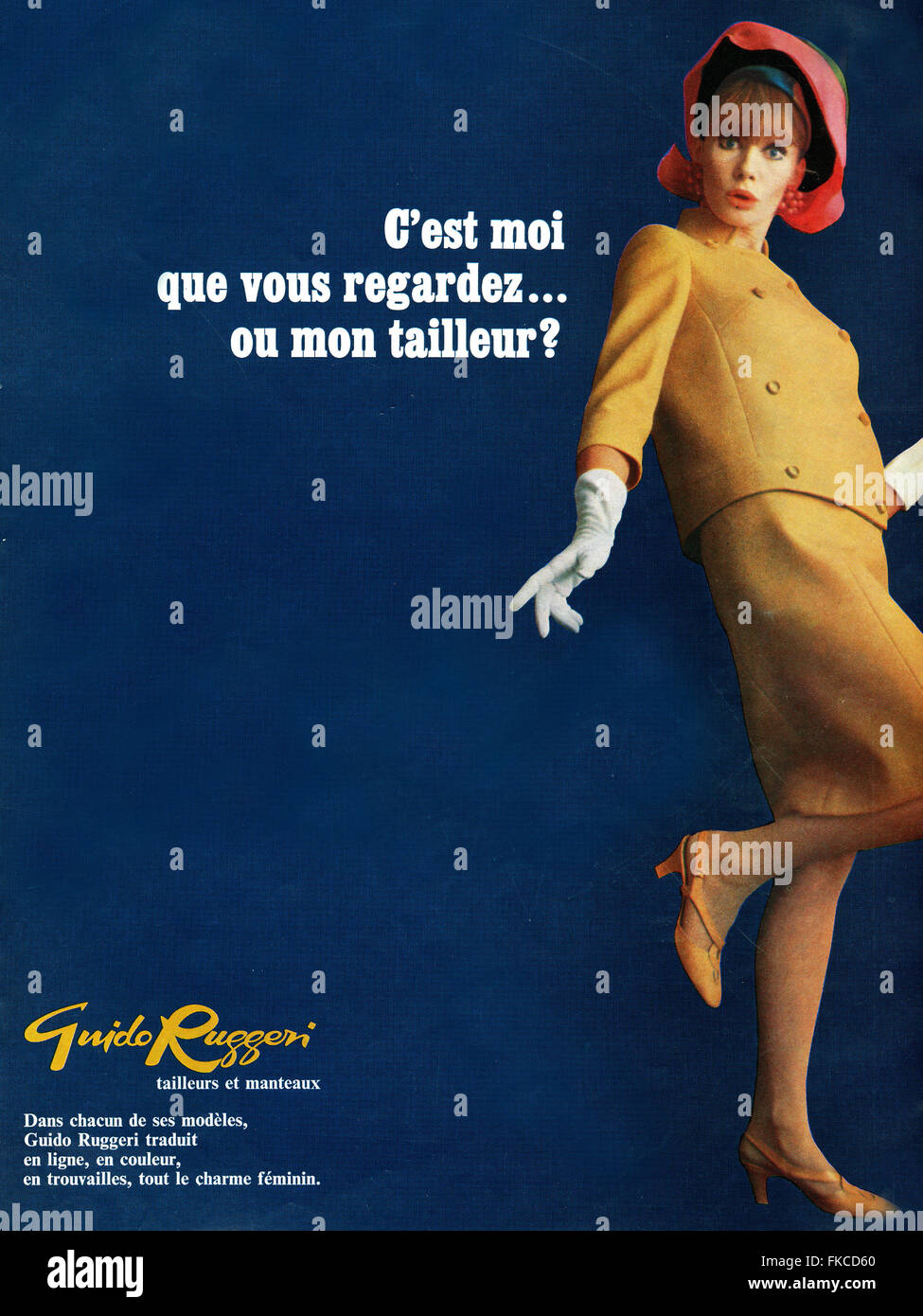 1960s Italy Guido Ruggeri Magazine Advert Stock Photo