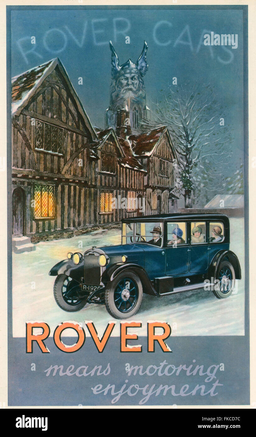 1920s UK Rover Magazine Advert Stock Photo - Alamy