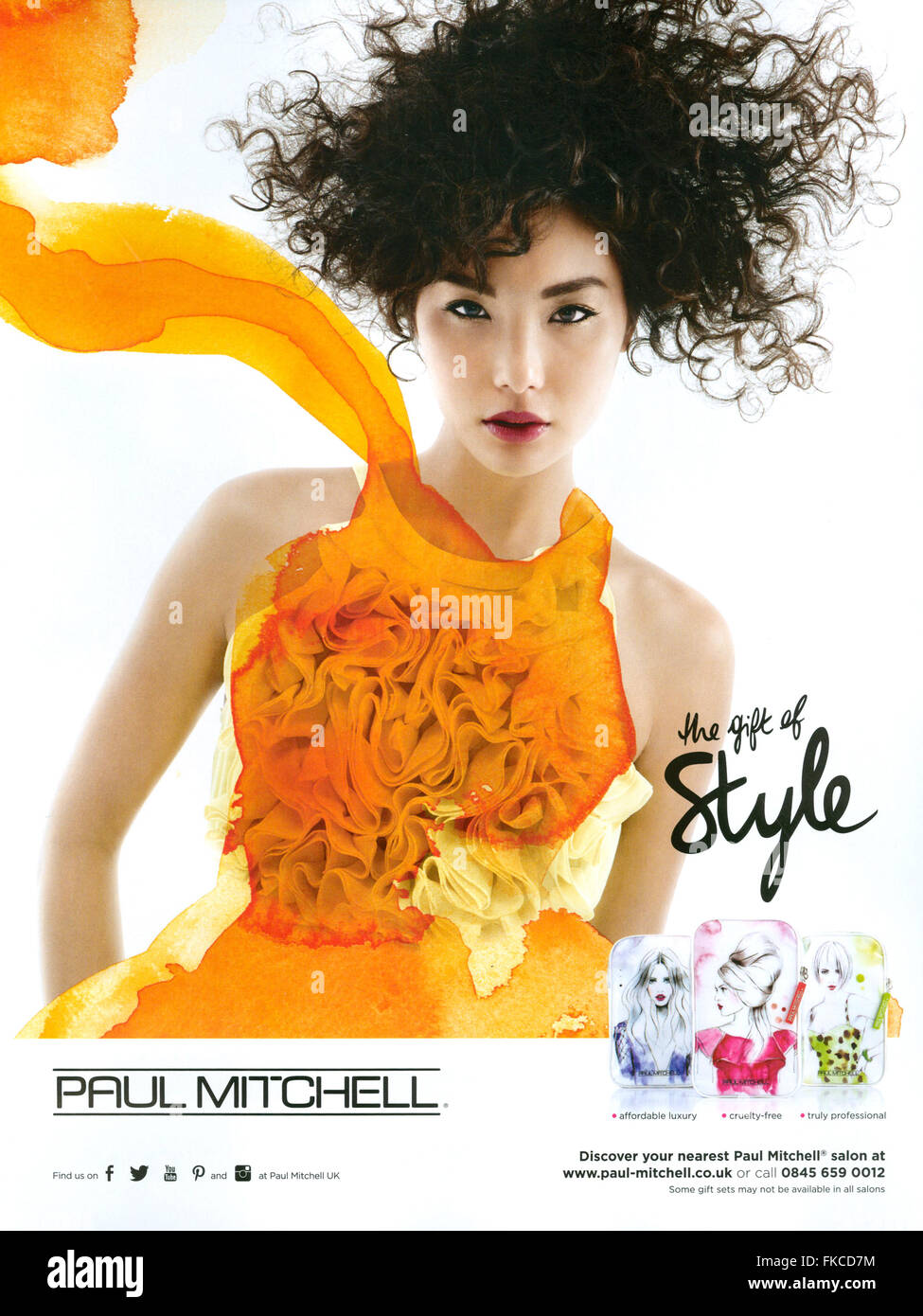 2010s UK Paul Mitchell Magazine Advert Stock Photo