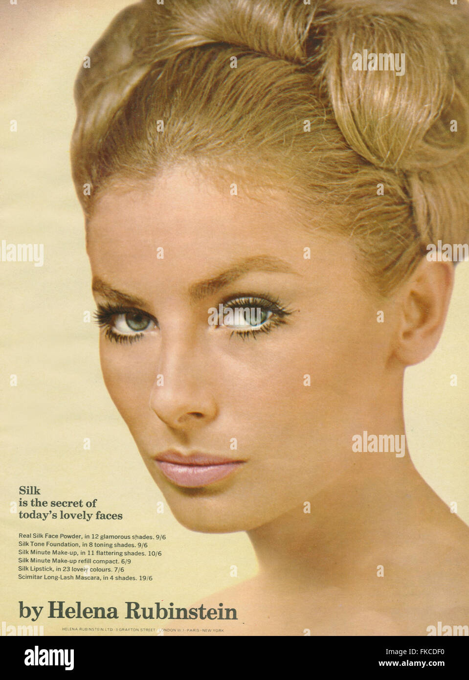 1960s UK Helena Rubenstein Magazine Advert Stock Photo