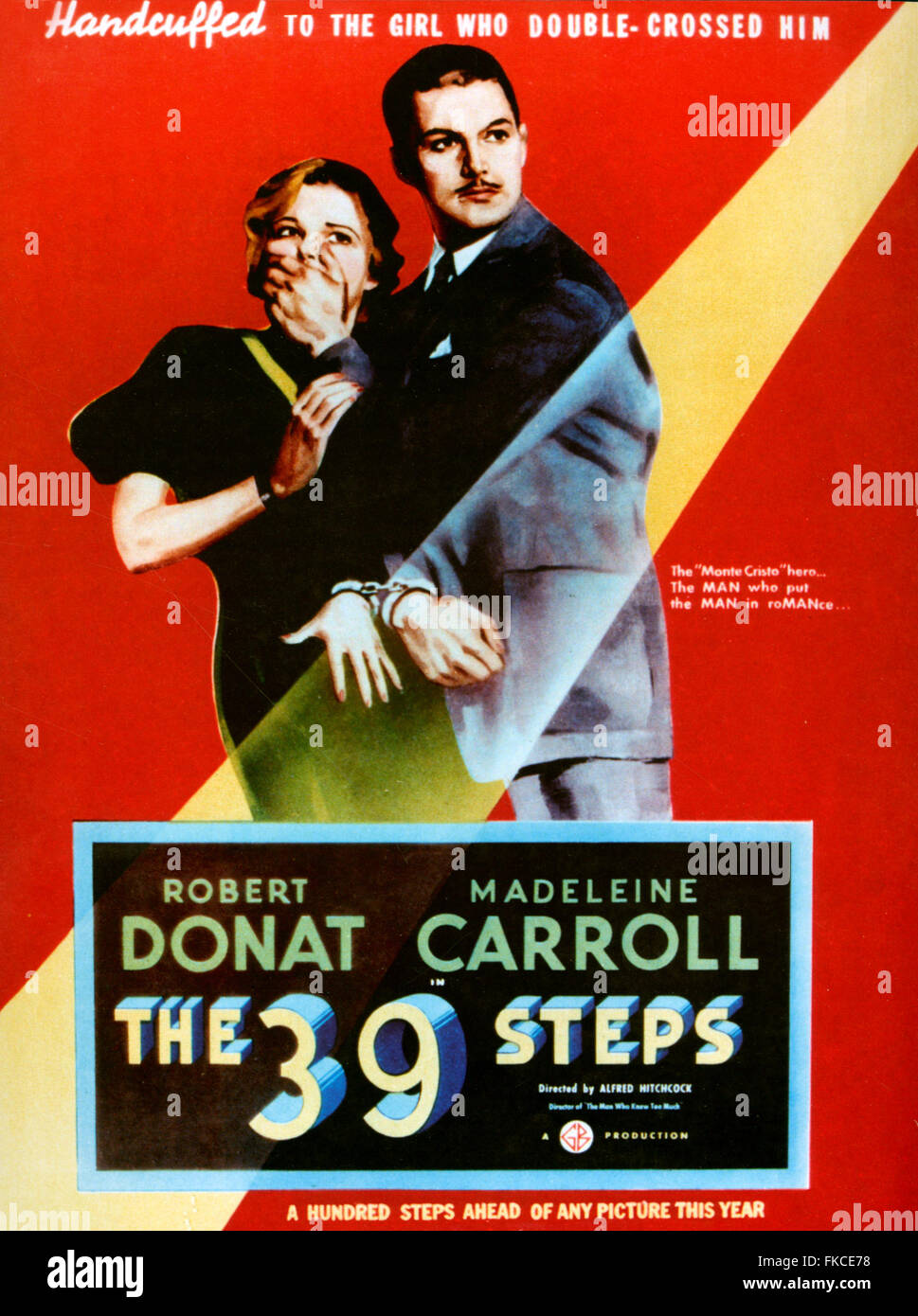 1930s USA The 39 Steps Film Poster Stock Photo