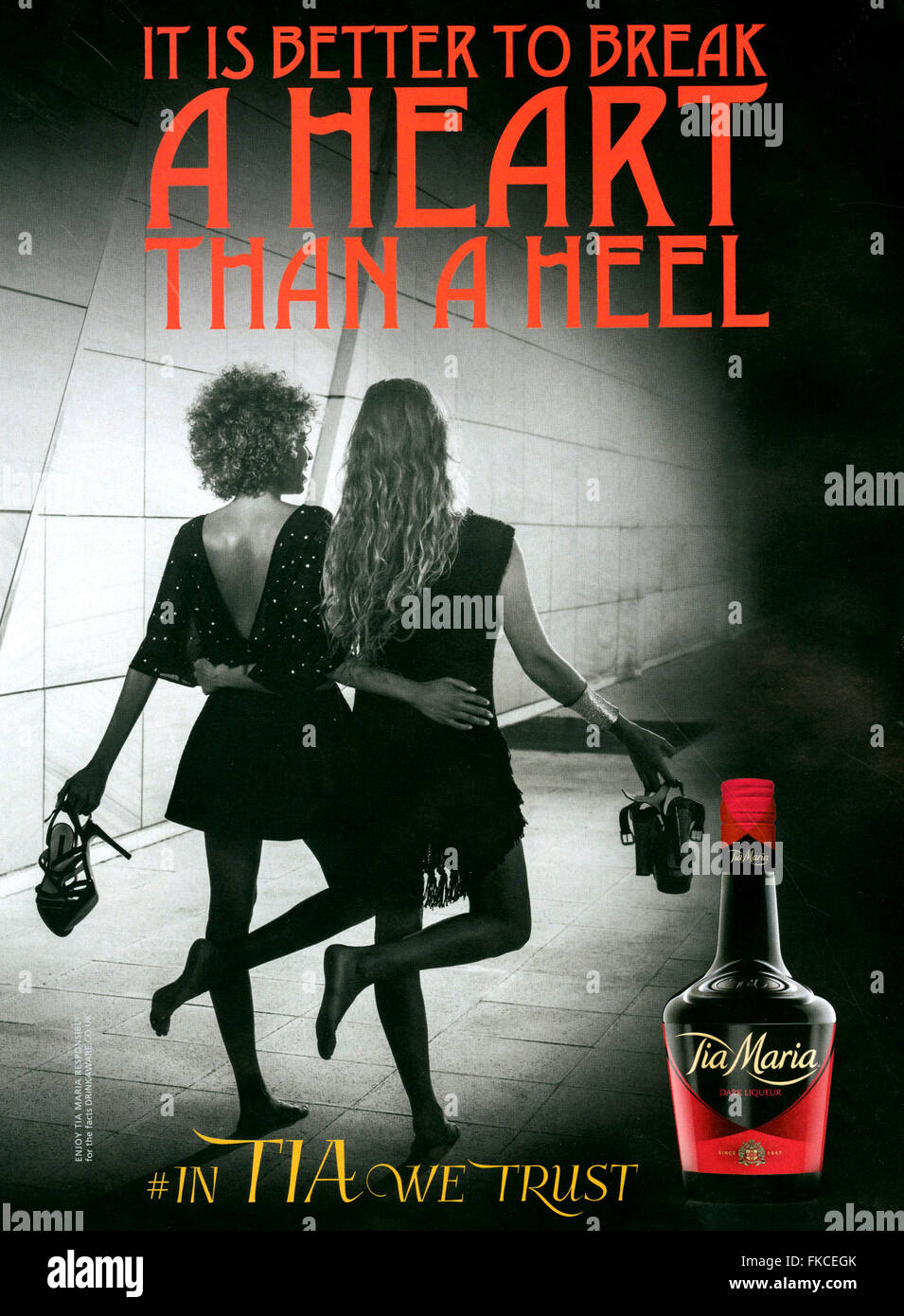 2010s UK Tia Maria Magazine Advert Stock Photo