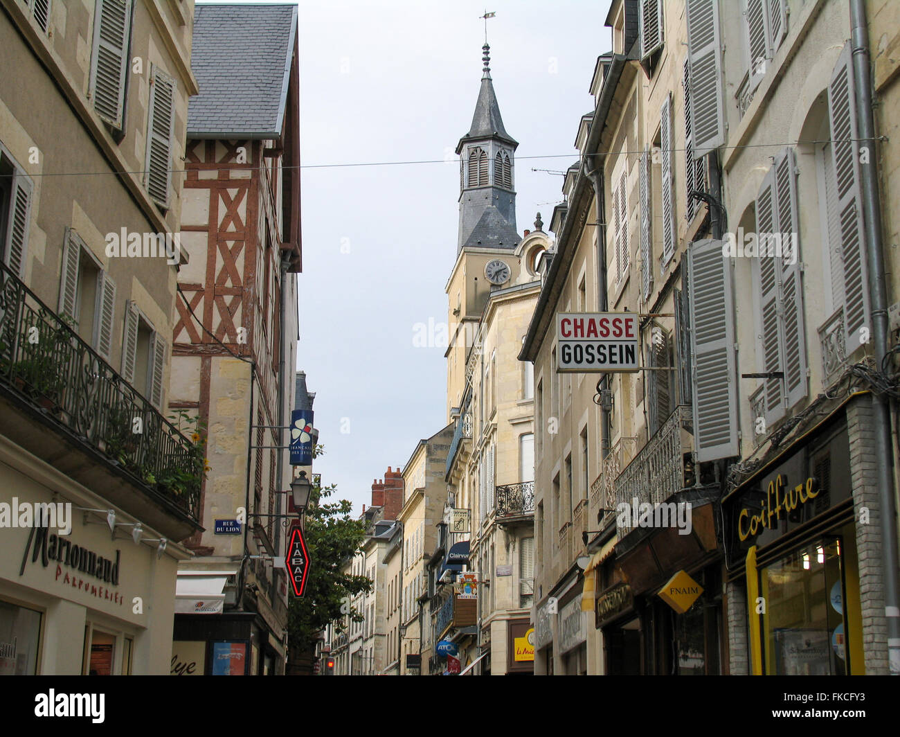street scape of a street in Nevers Stock Photo - Alamy