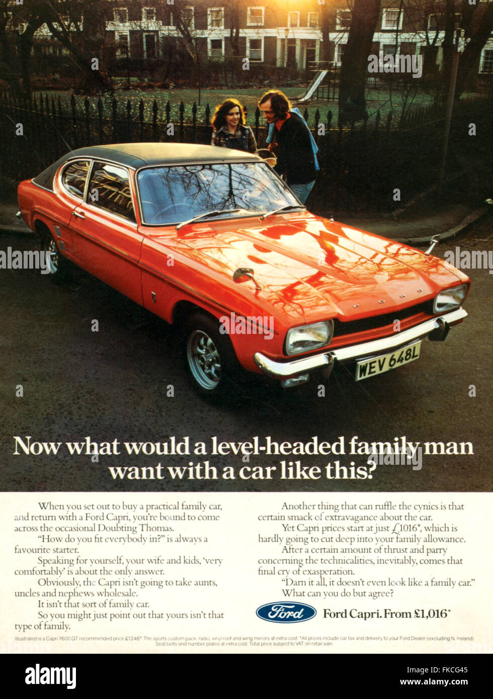 1970s UK Ford Magazine Advert Stock Photo