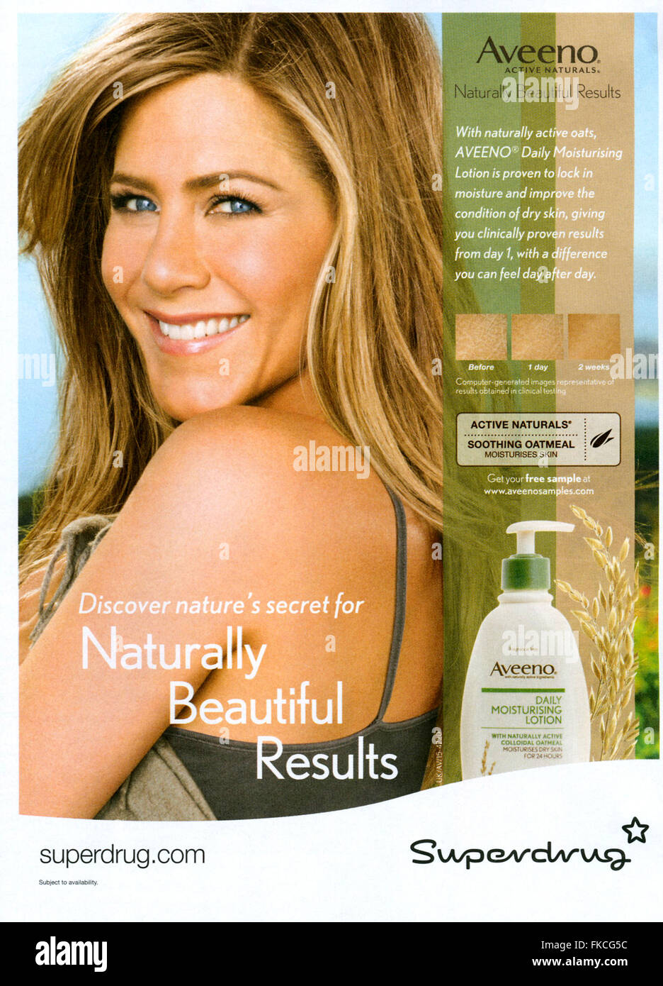 Aveeno jennifer aniston