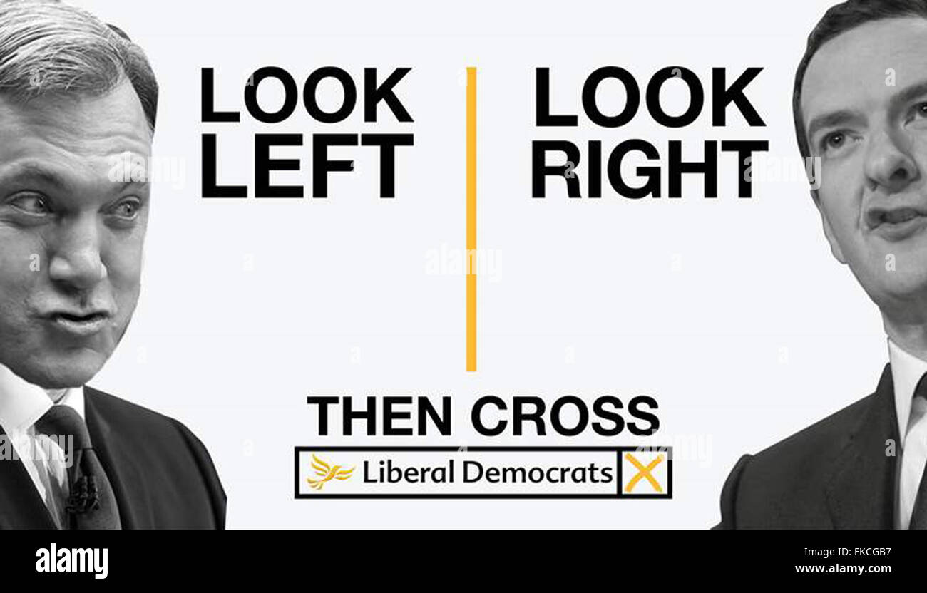 2010s UK The Liberal Democrats Billboard Advert Stock Photo