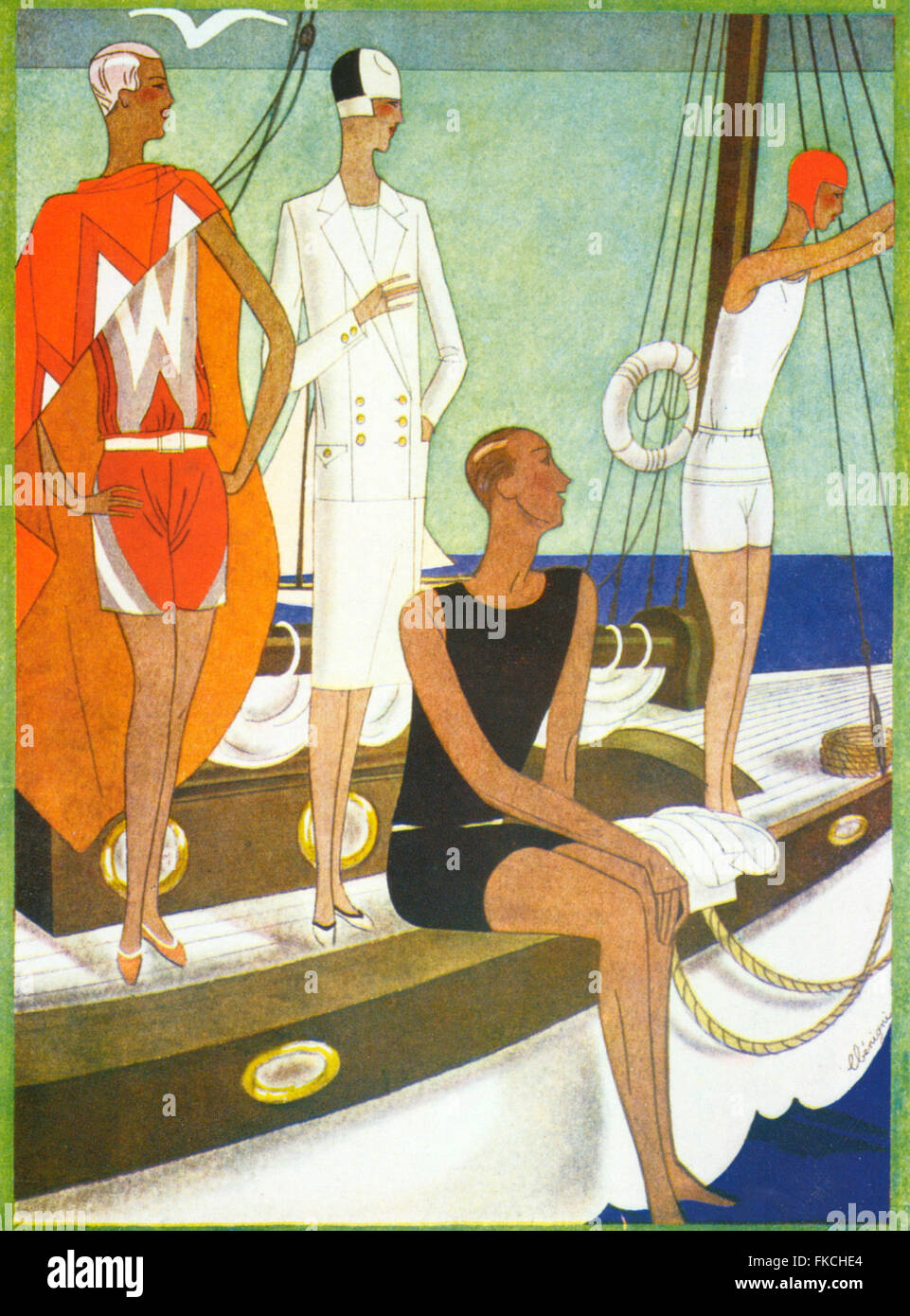1920s France Art Deco Book Plate Stock Photo - Alamy