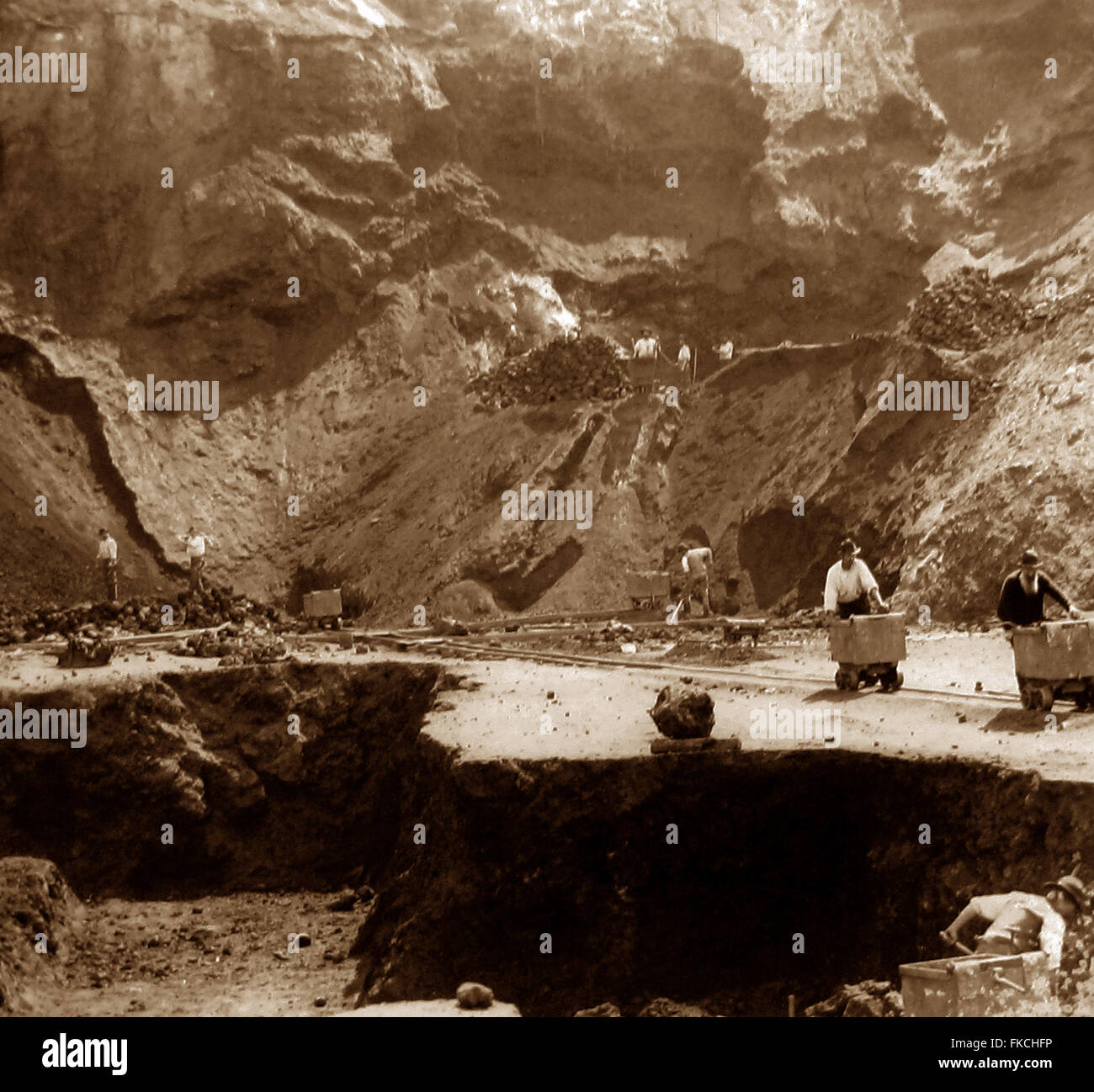 Mount Bischoff Tin Mine, Tasmania - Victorian period Stock Photo - Alamy