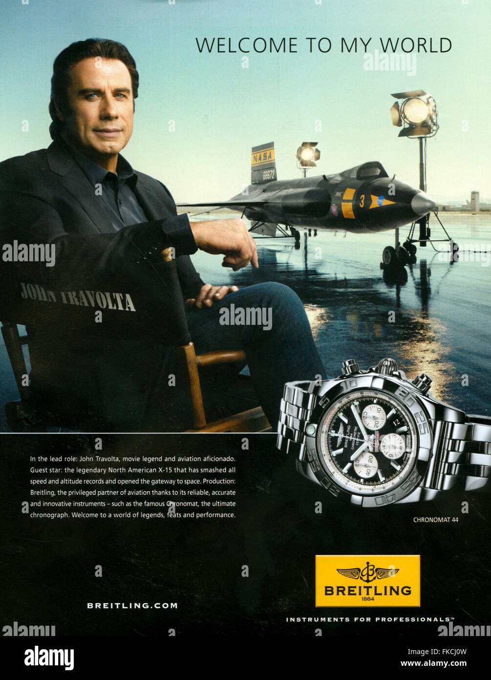2010s UK Breitling Magazine Advert Stock Photo