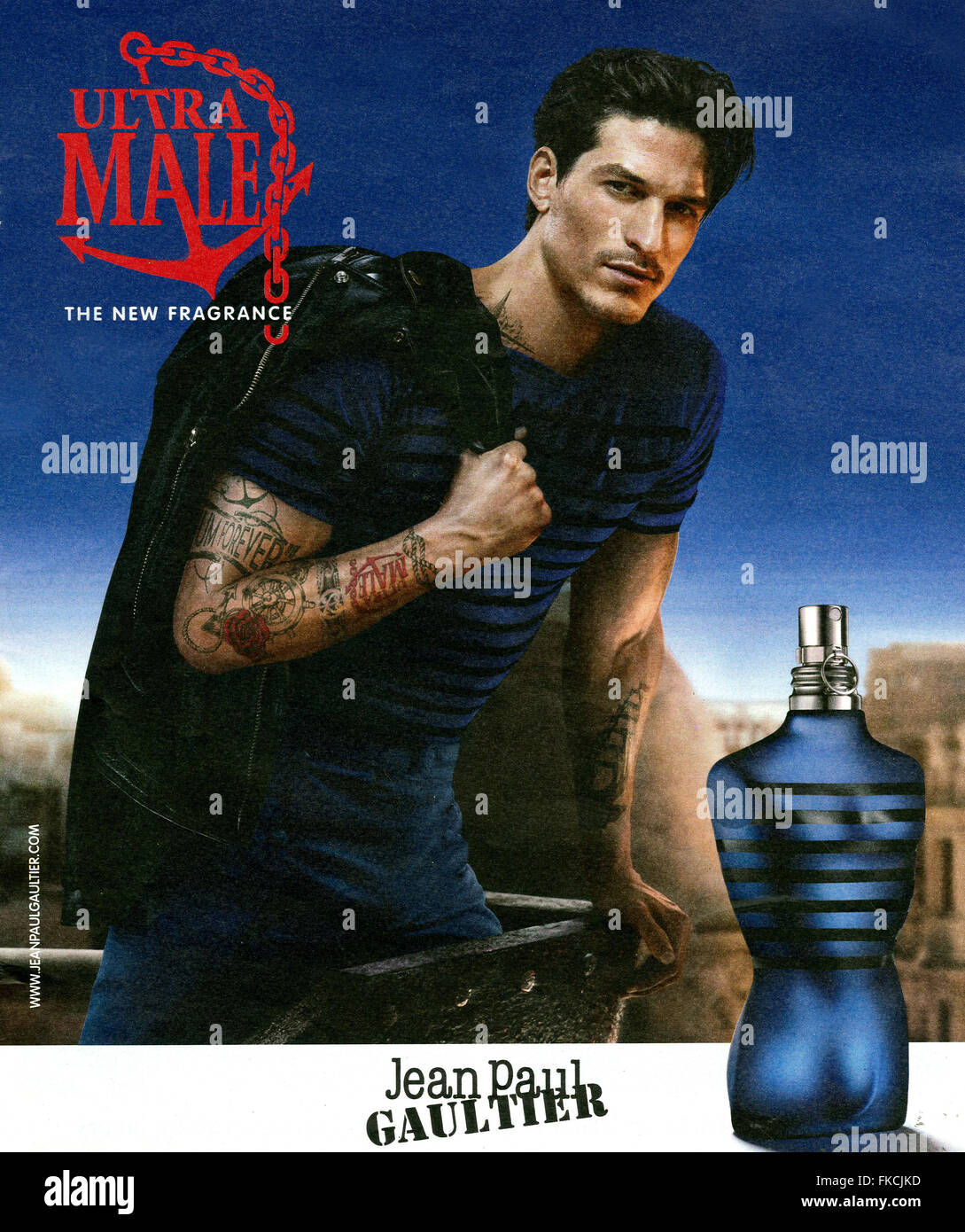 2010s UK Jean Paul Gaultier Magazine Advert Stock Photo