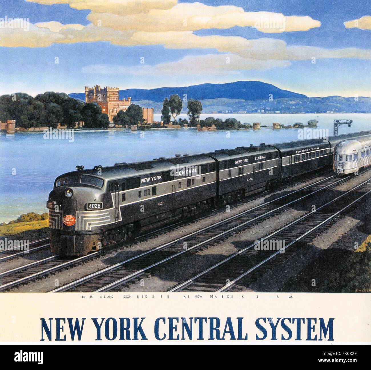 Autocollant Décal Vintage "New York Central System" - Pour Valise, Bagnole (Vinyle, USA)