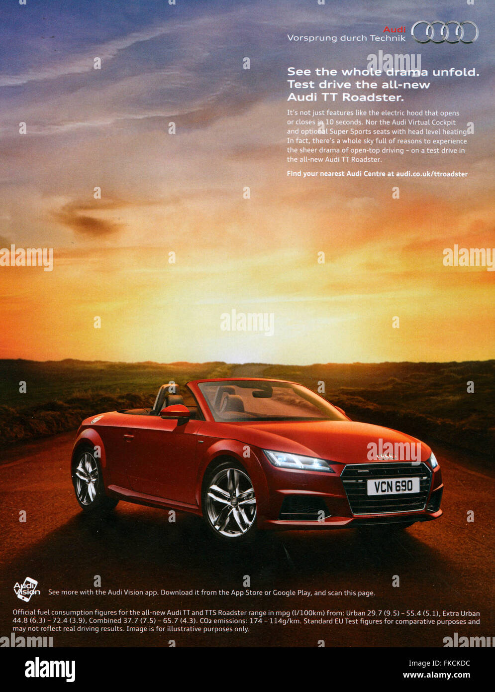 2010s UK Audi Magazine Advert Stock Photo