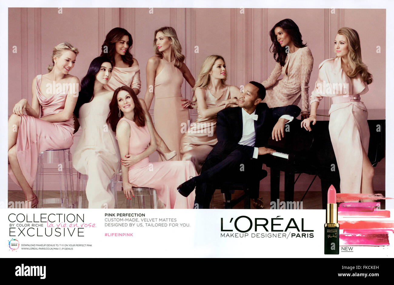 2010s UK L'Oreal Magazine Advert Stock Photo