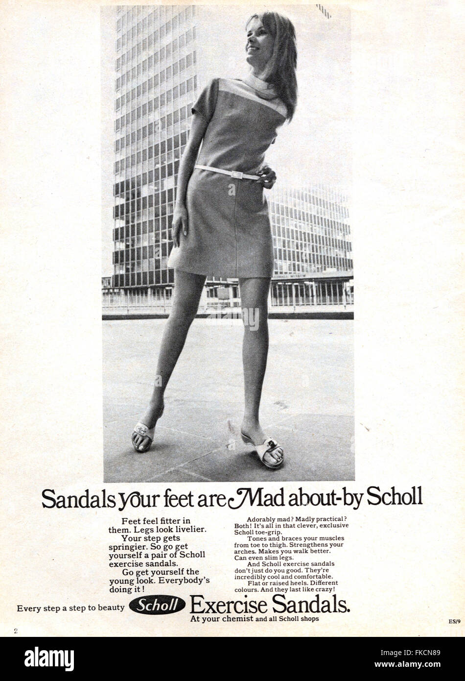 1960s UK Scholl Magazine Advert Stock Photo - Alamy