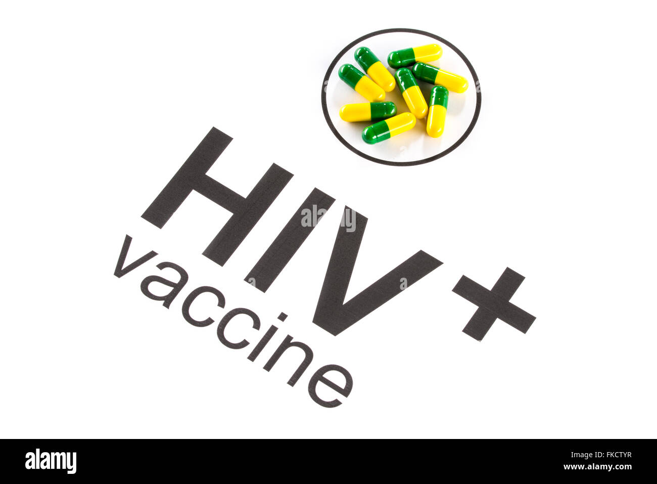 Science research by HIV Oral vaccine capsule, prevent aids Stock Photo ...