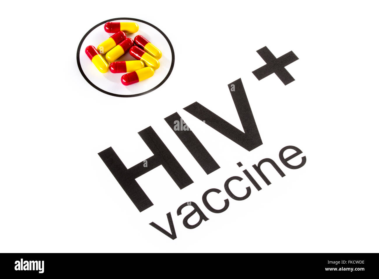 Science research by HIV Oral vaccine capsule, prevent aids Stock Photo ...