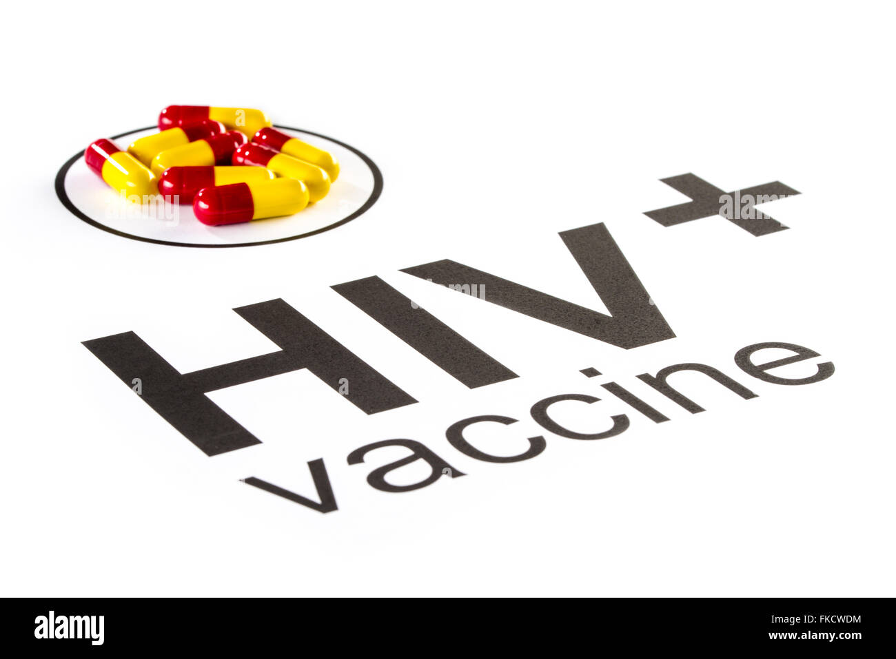 Science research by HIV Oral vaccine capsule, prevent aids Stock Photo ...