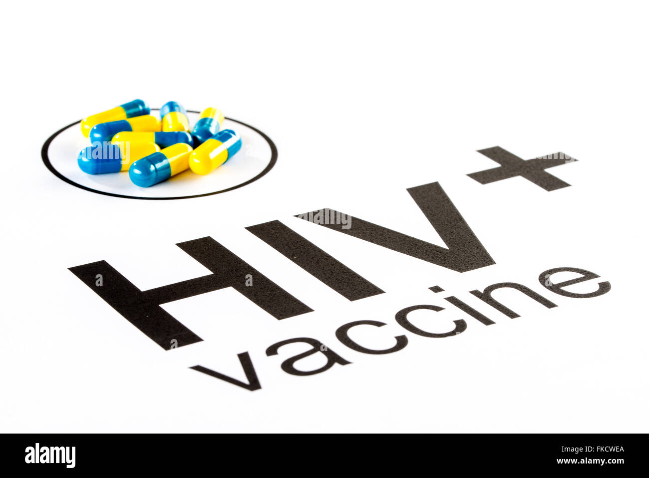 Science research by HIV Oral vaccine capsule, prevent aids Stock Photo ...