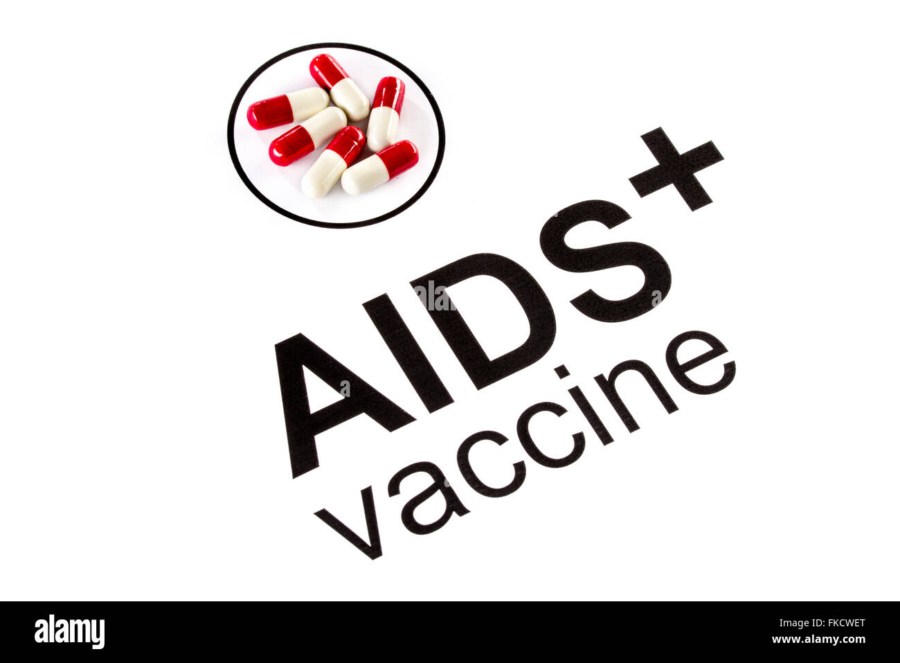 Science research by AIDS Oral vaccine capsule, prevent HIV Stock Photo ...