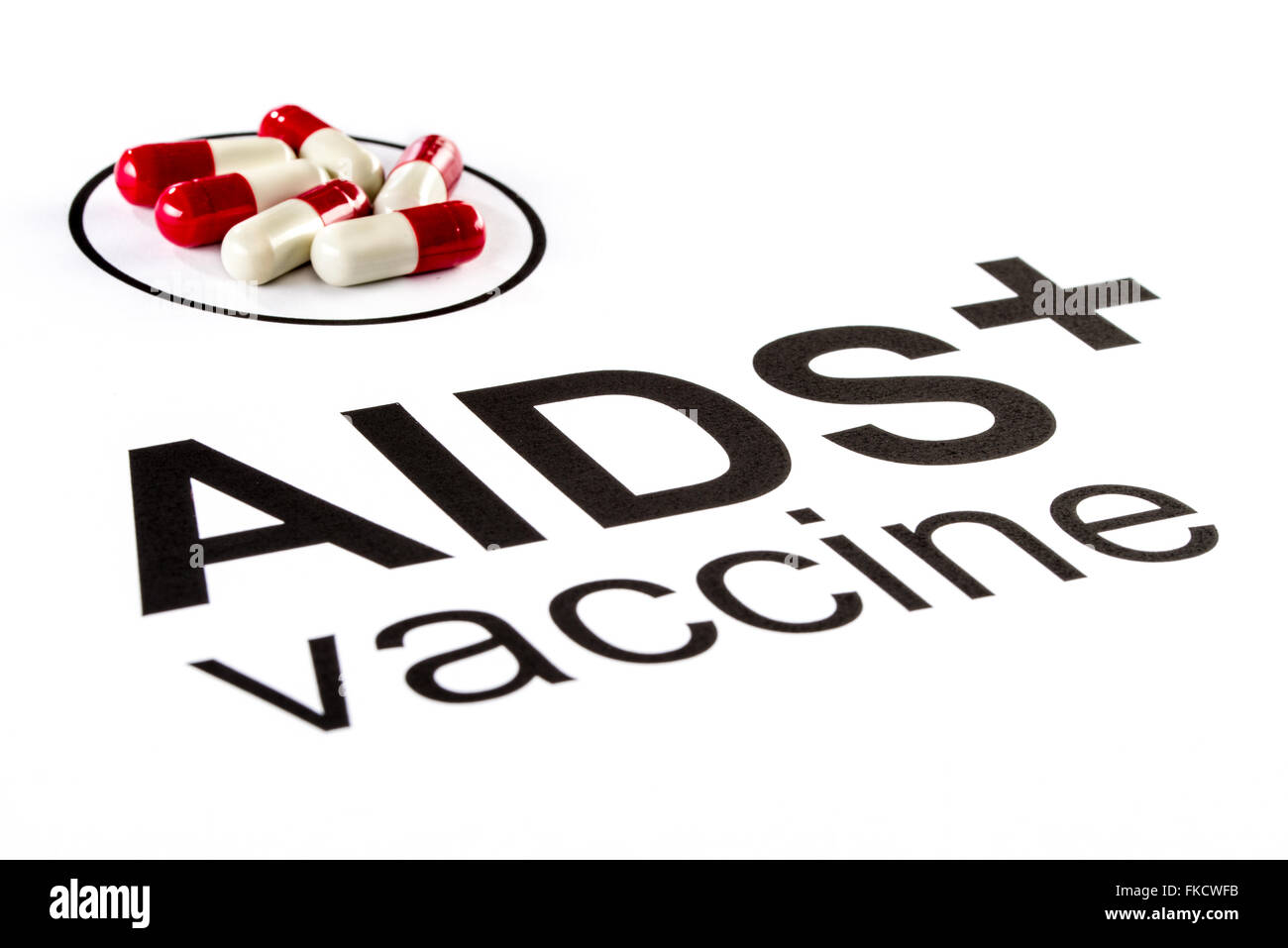 Science research by AIDS Oral vaccine capsule, prevent HIV Stock Photo ...