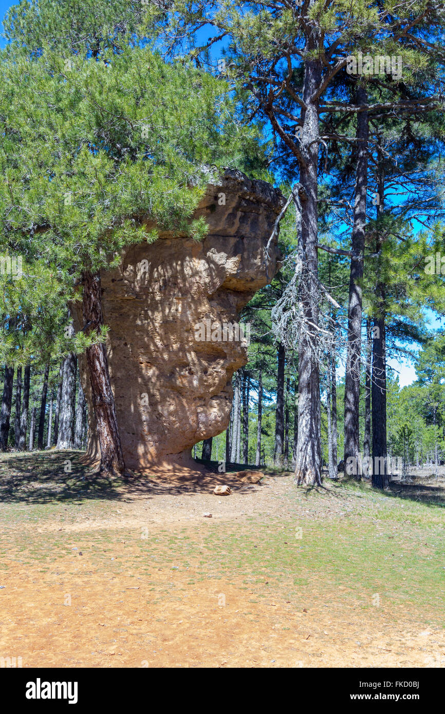 Rocks with capricious forms in the enchanted city of Cuenca, Spain ...