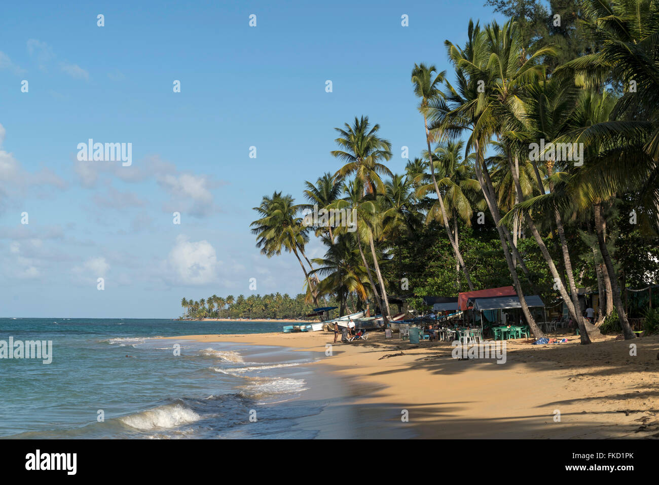 Las Terrenas beach, Samana,  Dominican Republic, Carribean, America, Stock Photo