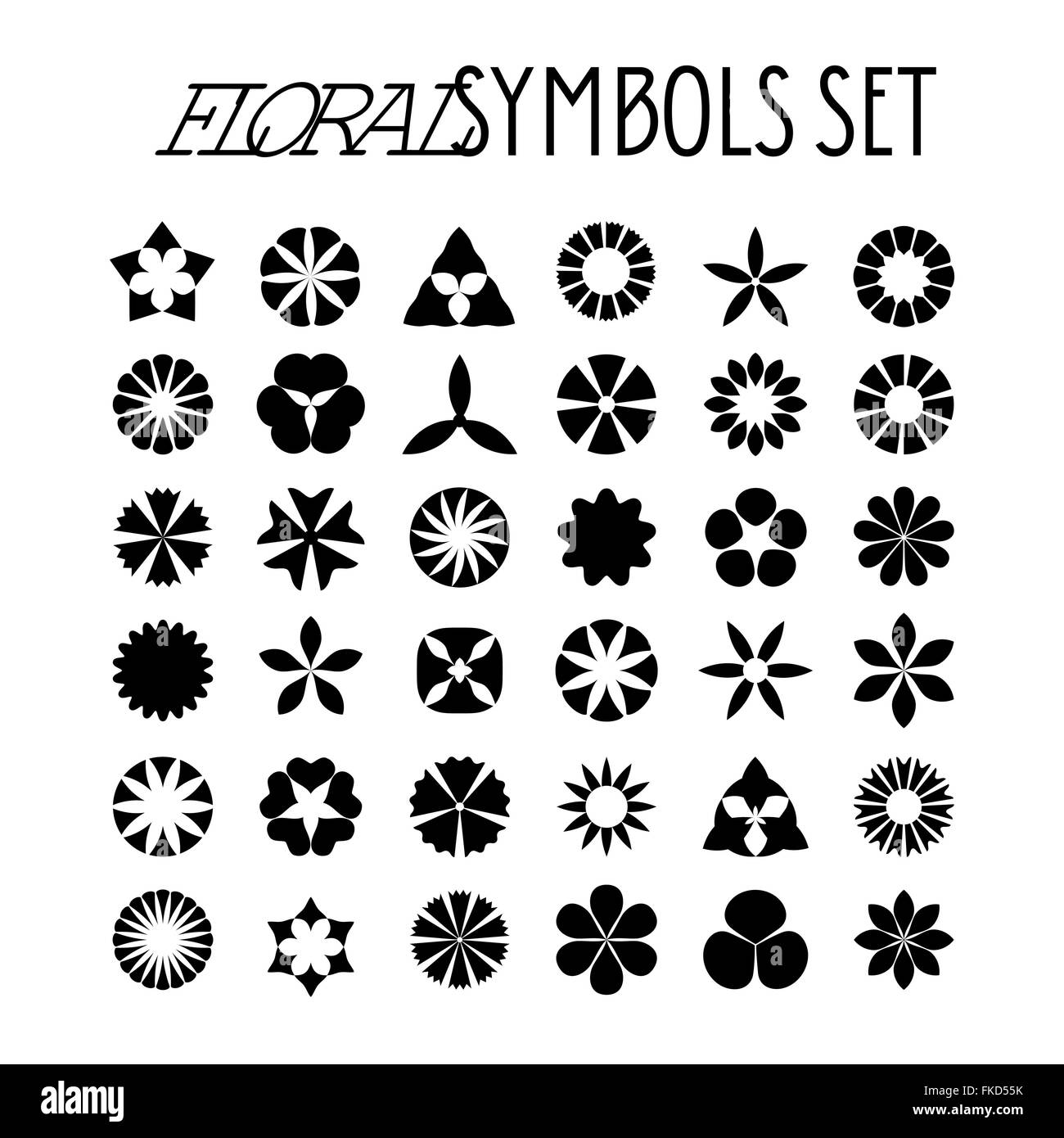 Flower symbols hi-res stock photography and images - Alamy