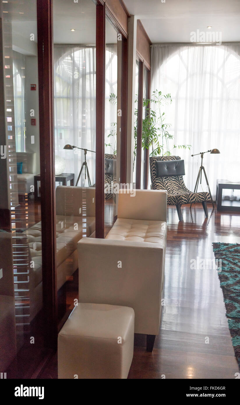 Empty furniture in luxury hotel room, Trinidad, Trinidad And Tobago