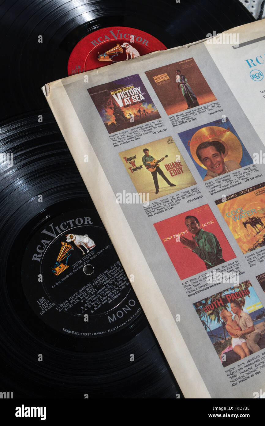 Vintage RCA Victor Vinyl Record Label Stock Photo