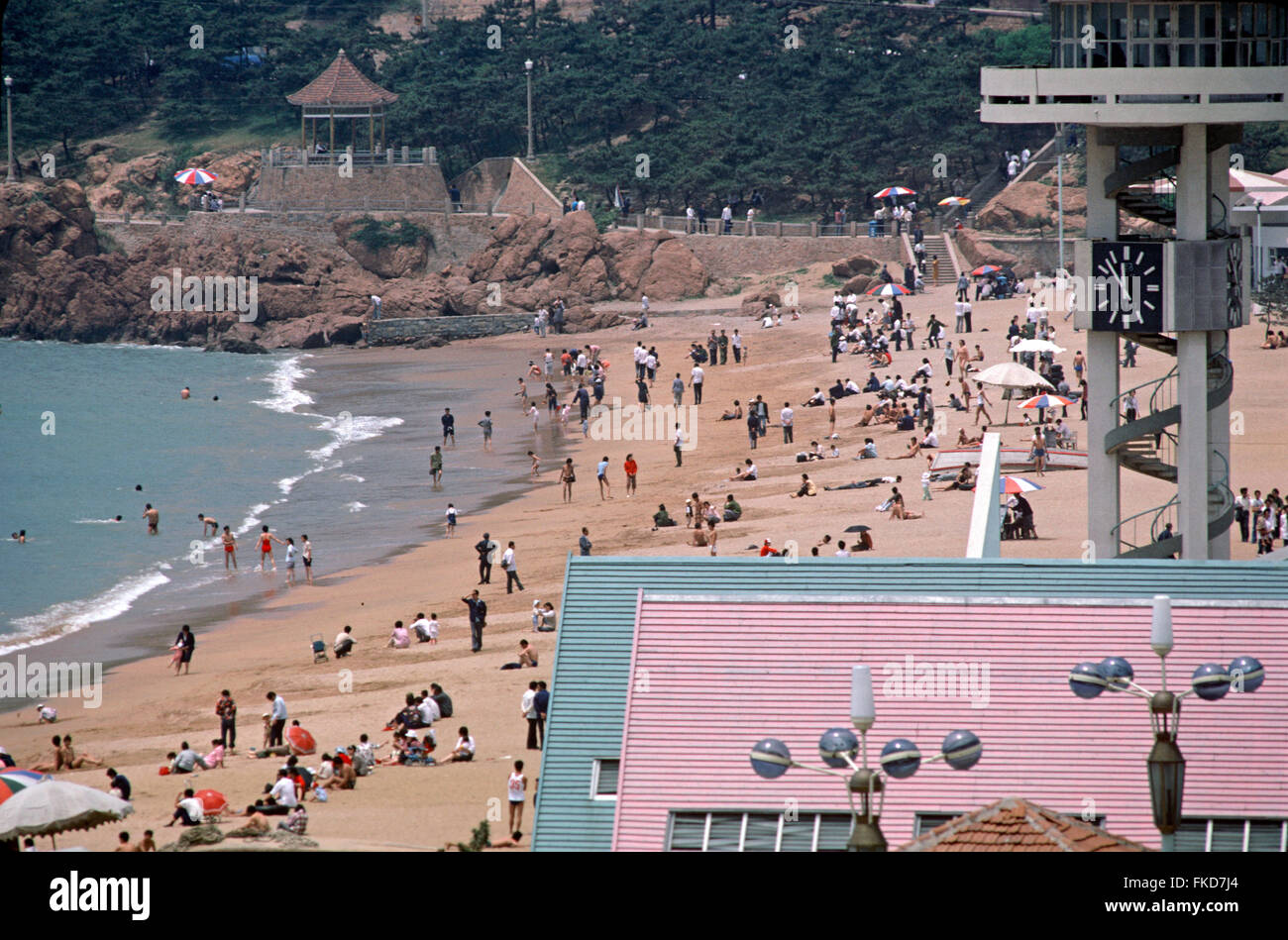 Qingdao beach resort, Shandong Province, China Stock Photo