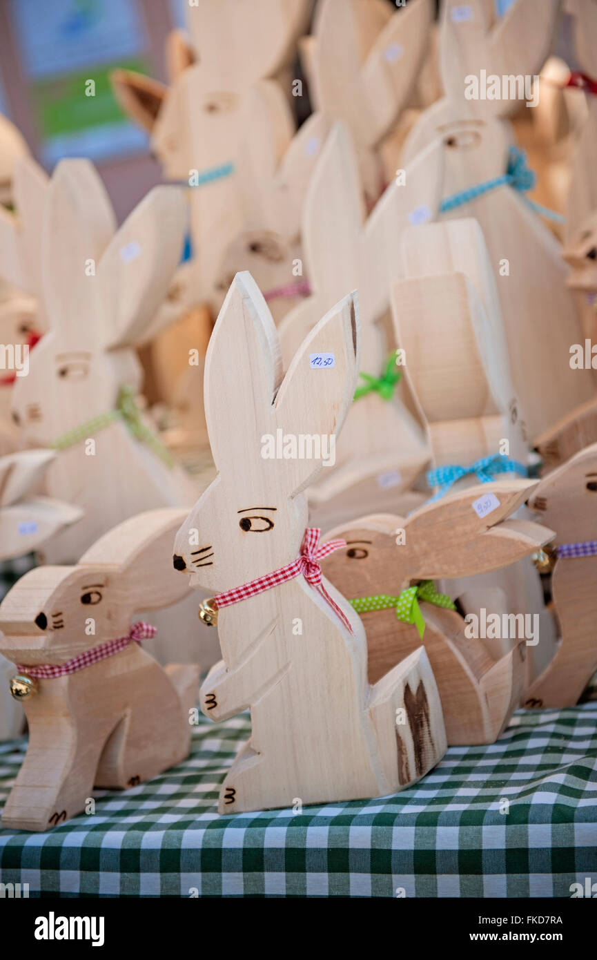 Wooden Easter Bunny Decoration For Sale At Easter Market In Bad