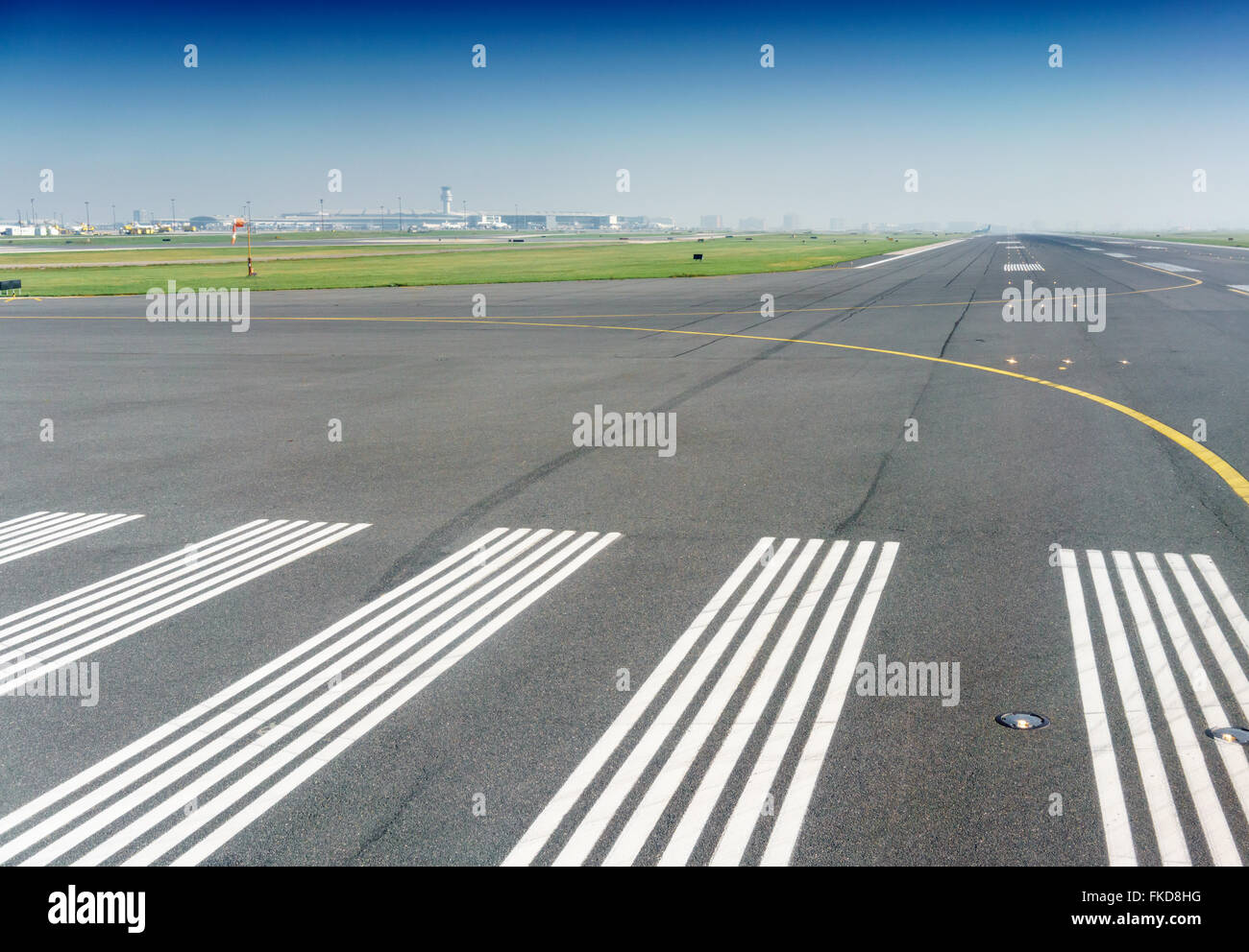 Runway of airport, Toronto, Ontario, Canada Stock Photo