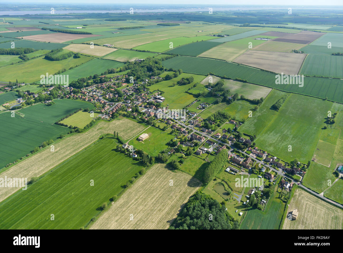 An aerial view of the North Lincolnshire village of Bonby and