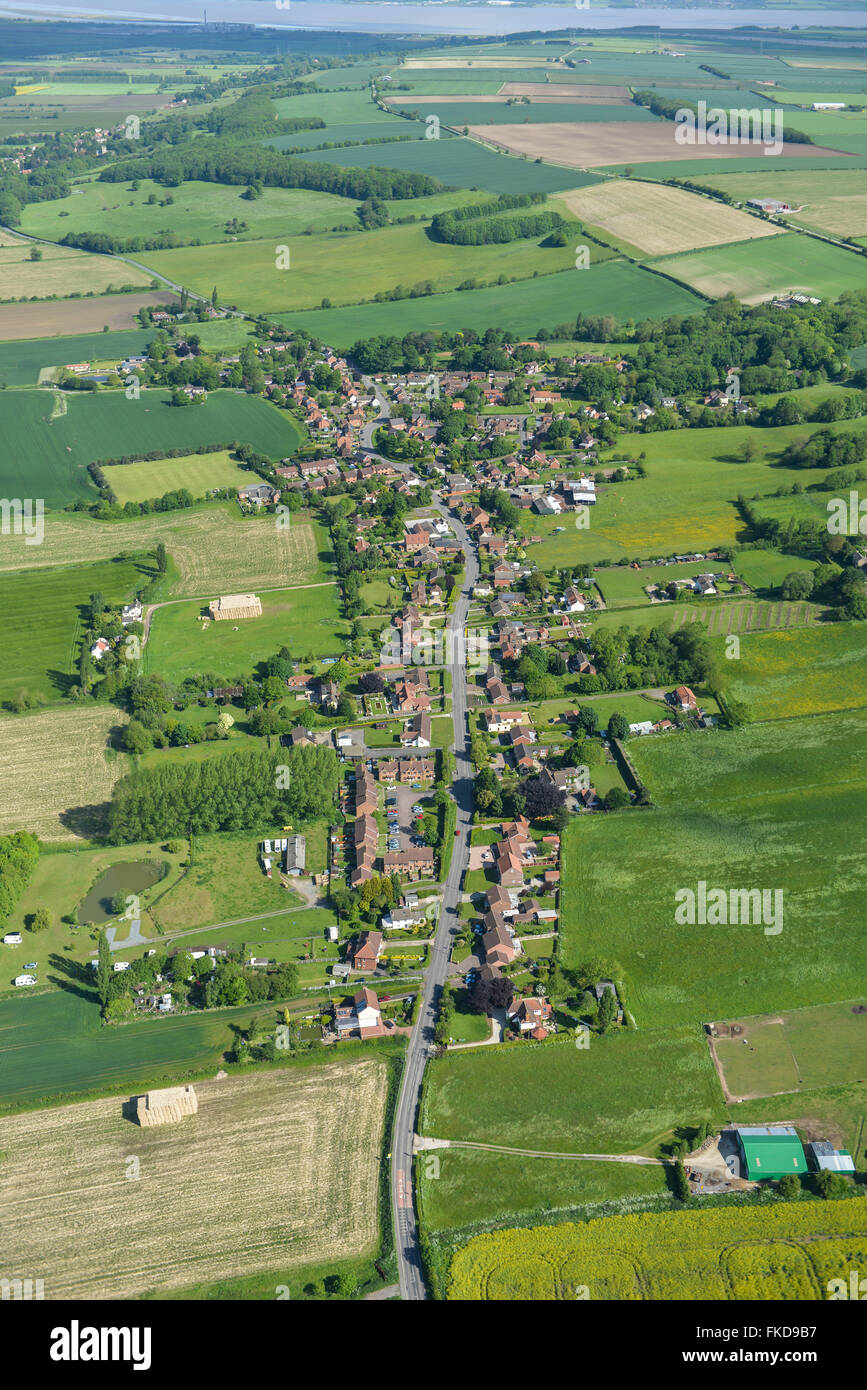An aerial view of the North Lincolnshire village of Bonby and