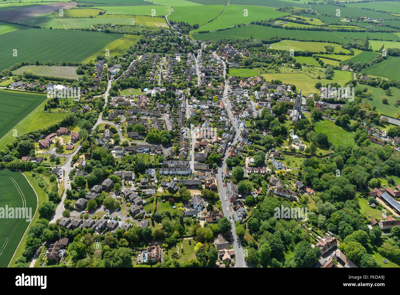 An aerial view of the Hertfordshire village of Ashwell Stock Photo Alamy