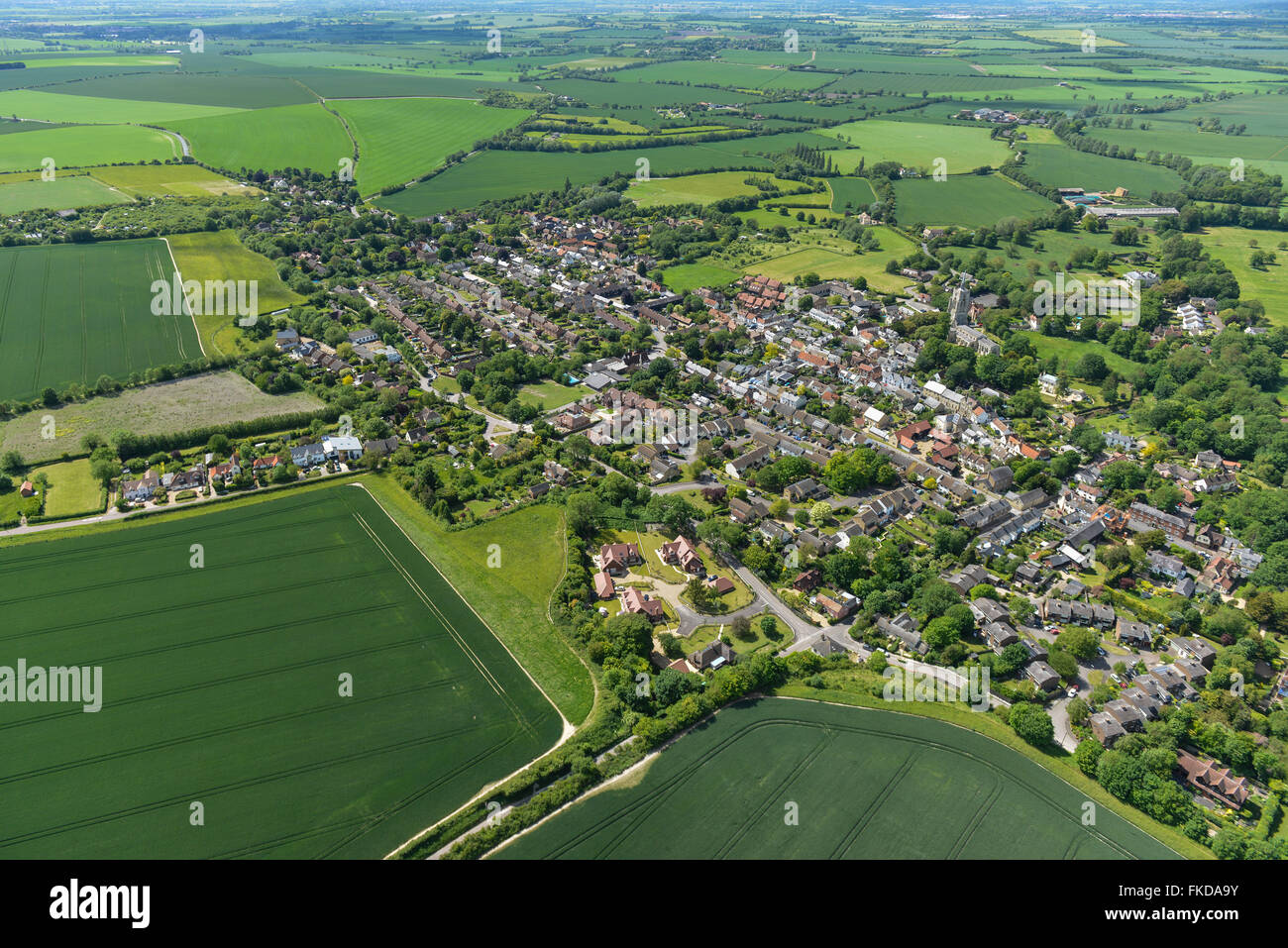 An aerial view of the Hertfordshire village of Ashwell Stock Photo Alamy