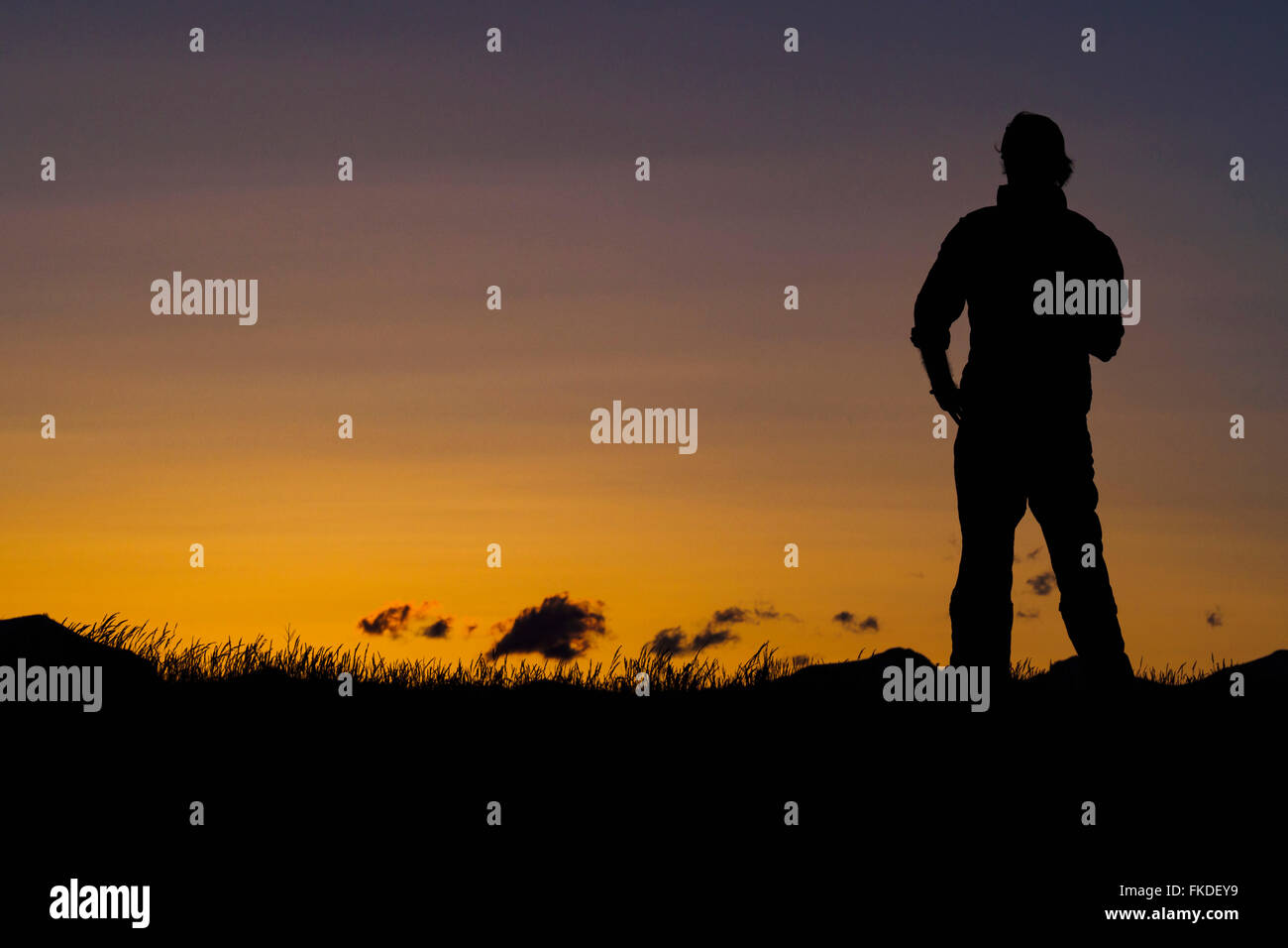 Standing man silhouette hi-res stock photography and images - Alamy