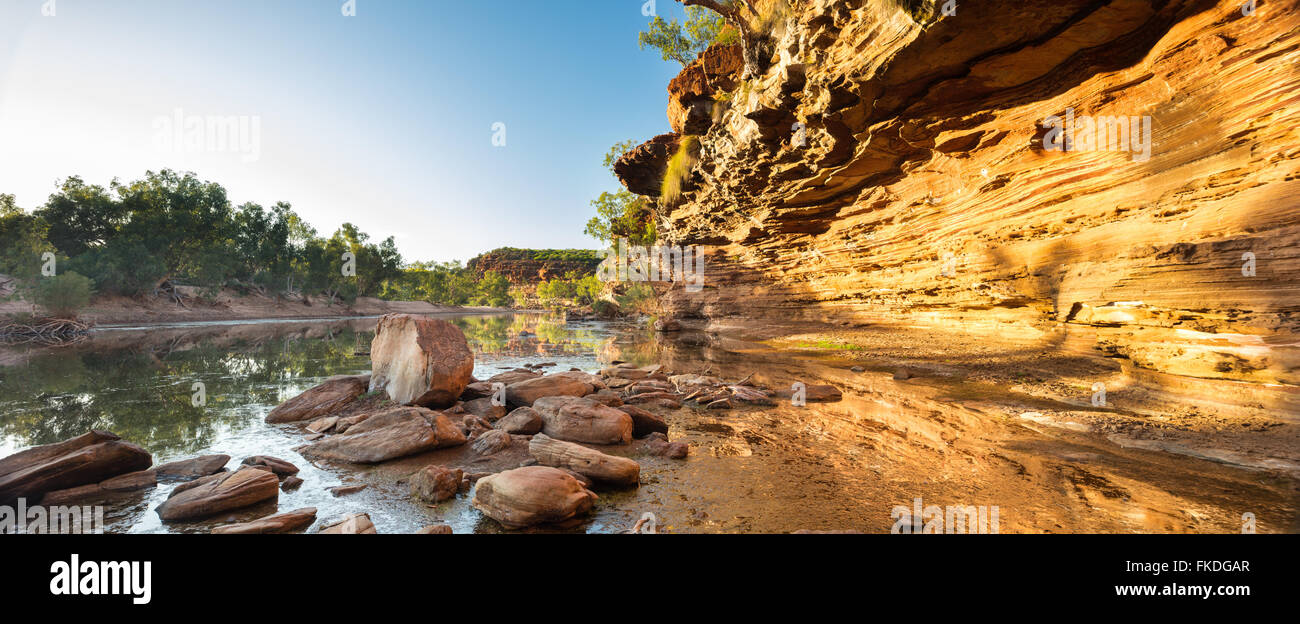 the Murchison River gorge at Ross Graham, Kalbarri National Park, Western Australia Stock Photo