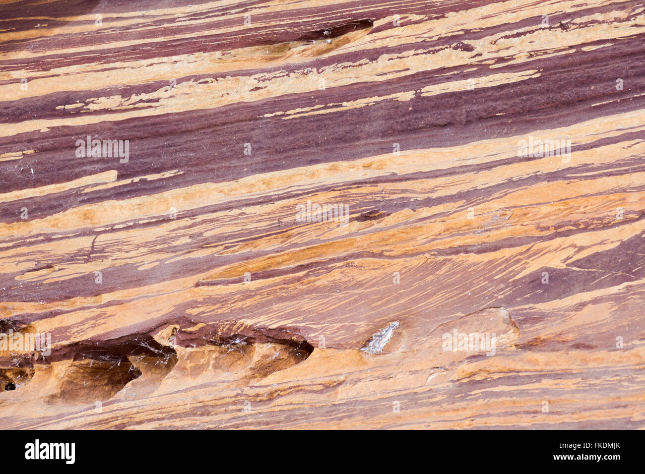 Layers of rock in the Murchison River Gorge at Ross Graham, Kalbarri National Park, Western Australia Stock Photo