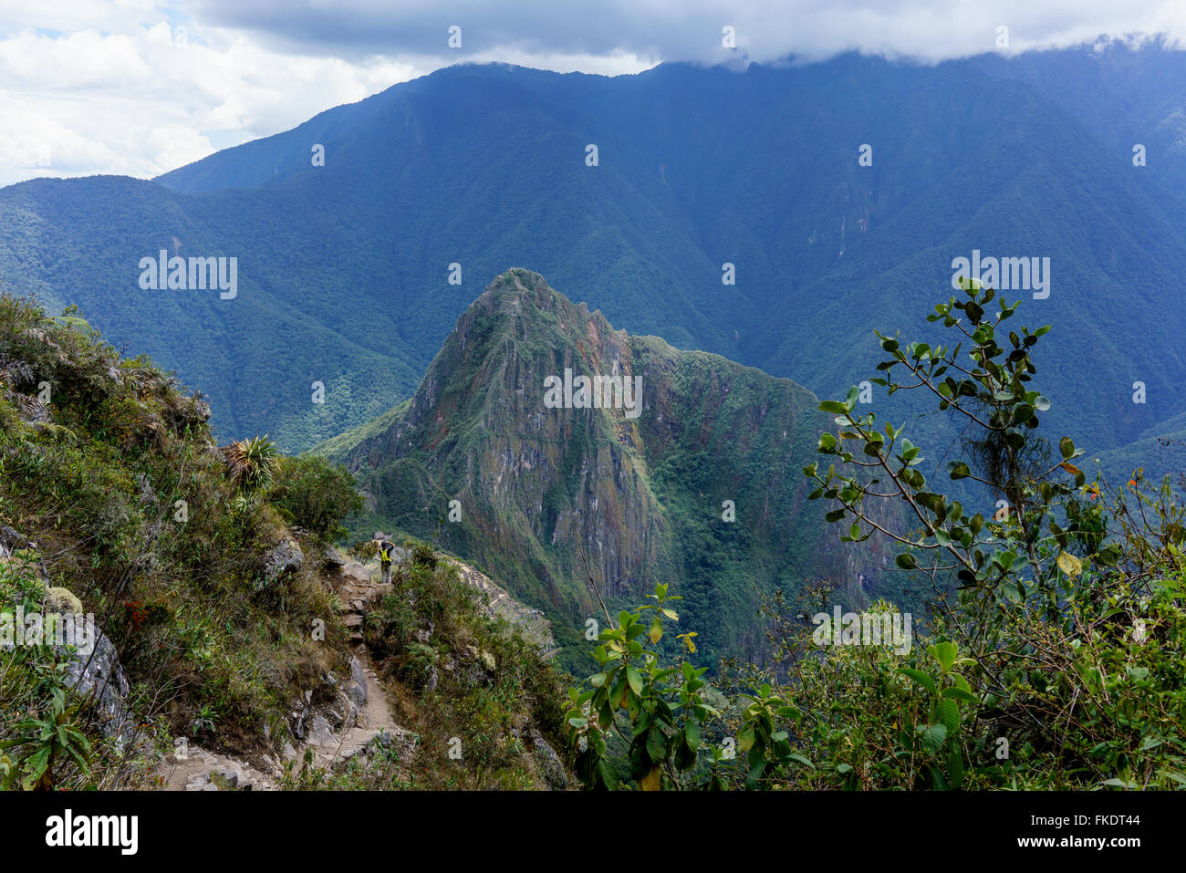 High angle view of Machu Picchu, Cusco Region, Urubamba Province, Machupicchu District, Peru Stock Photo