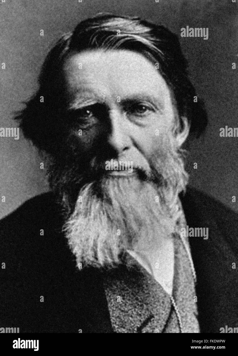 John RUSKIN (b1819) was and English artist and art critic. From the archives of Press Portrait Service - formerly Press Portrait Bureau. Stock Photo