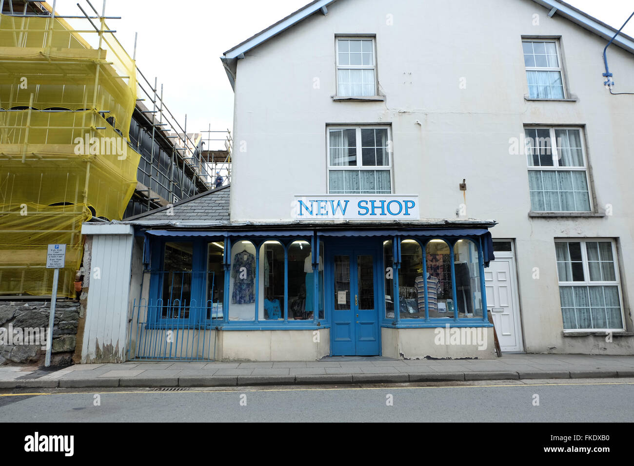 New Shop, in Bala, Wales Stock Photo Alamy