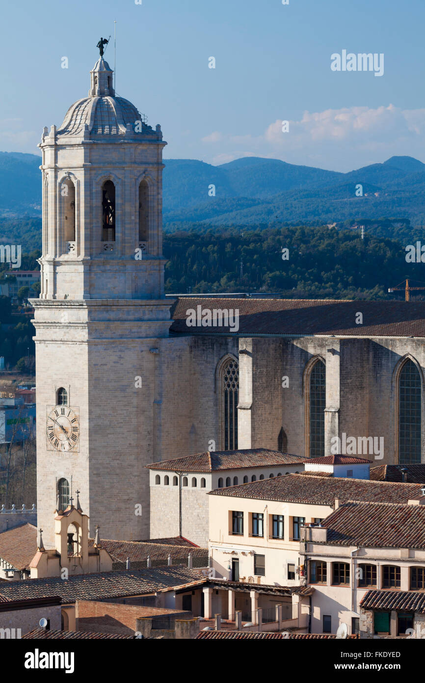Views and details of Girona capital, Catalonia, Spain. Stock Photo
