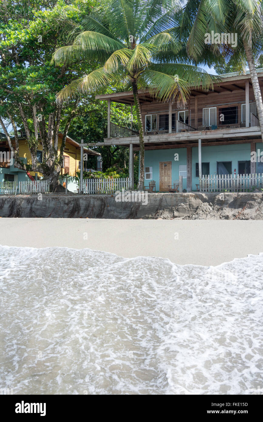 Tourist resort on the beach, Trinidad, Trinidad and Tobago Stock Photo