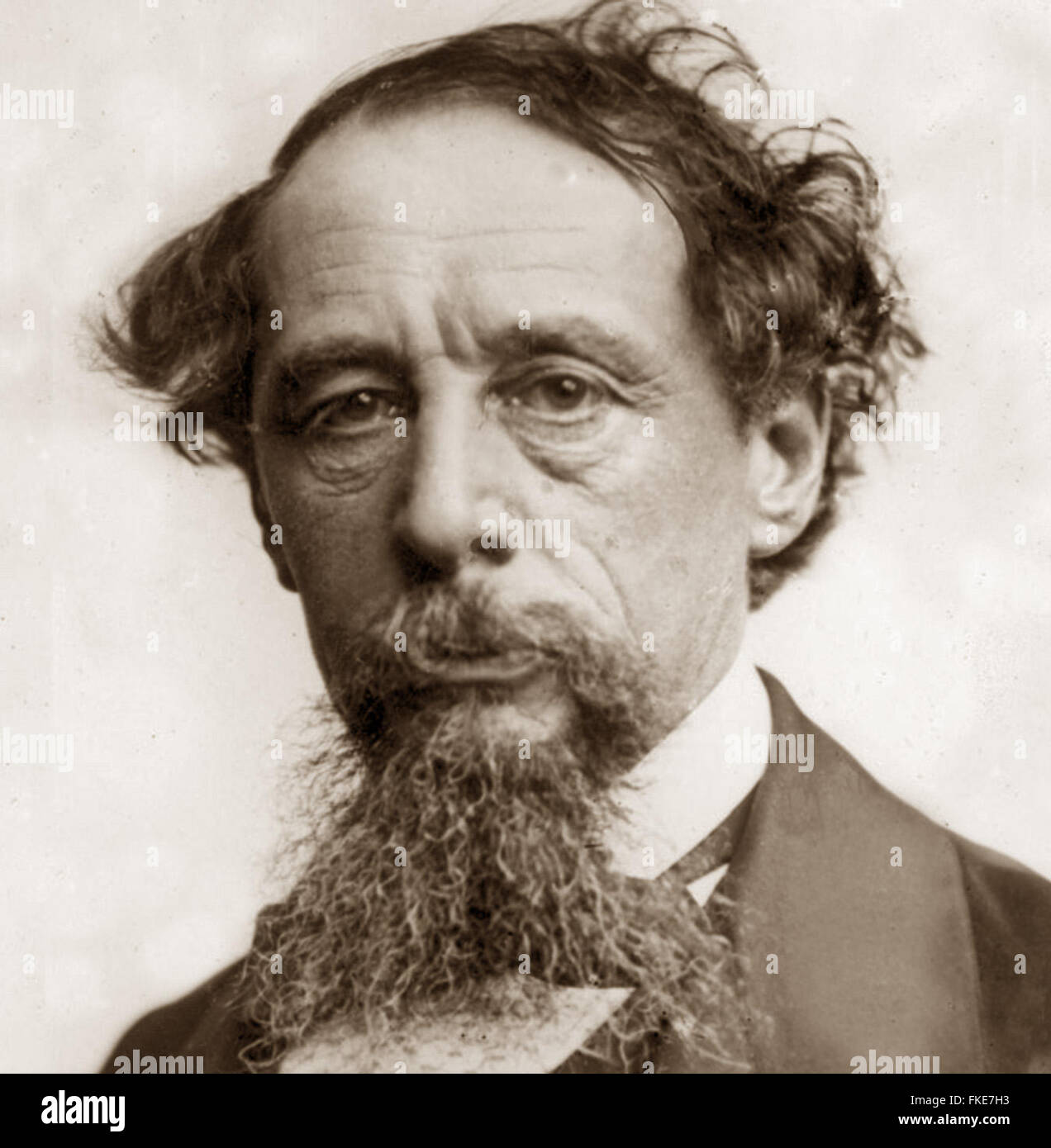 Charles John Huffam Dickens was an English writer and social critic. He created some of the world's best-known fictional characters and is regarded as the greatest novelist of the Victorian era, From the archives of Press Portrait Service - formerly Press Portrait Bureau Stock Photo