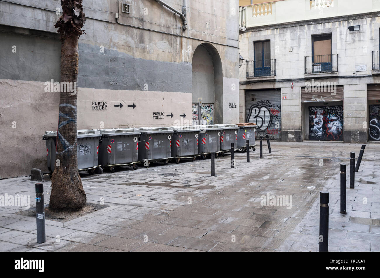 Street, El Raval, Barcelona. Stock Photo