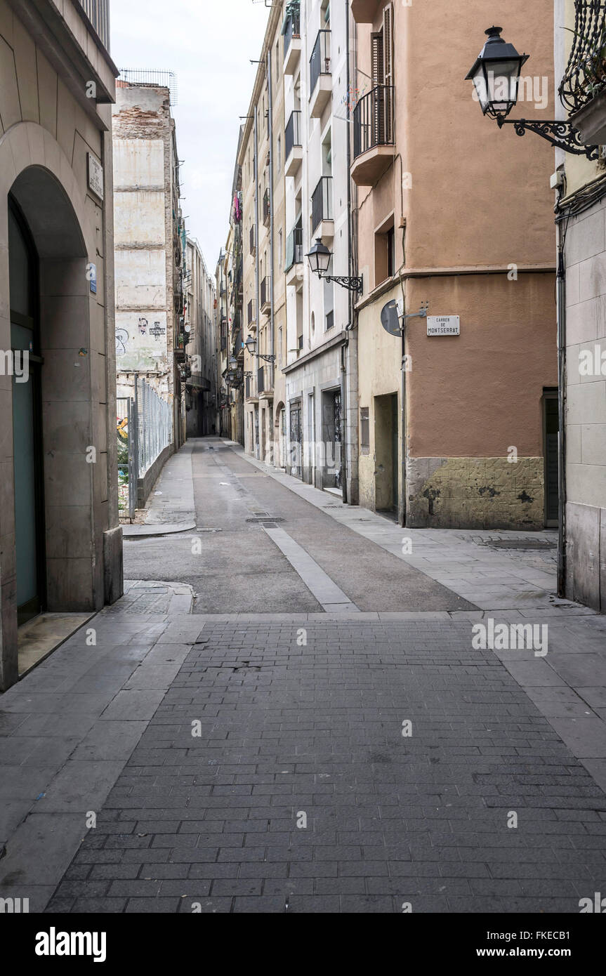 Street, El Raval, Barcelona. Stock Photo